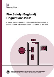 Fire Safety (England) Regulations 2022. A simple guide to fire doors for Responsible Persons: how to conduct routine checks and provide information to residents