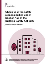 Check your fire safety responsibilities under Section 156 of the Building Safety Act 2022