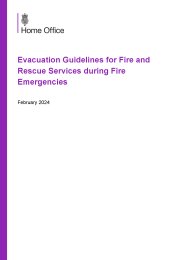 Evacuation guidelines for fire and rescue services during fire emergencies