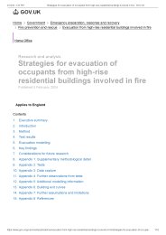 Strategies for evacuation of occupants from high-rise residential buildings involved in fire