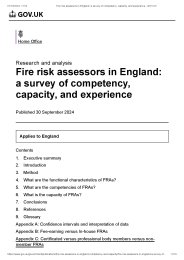 Fire risk assessors in England: a survey of competency, capacity, and experience