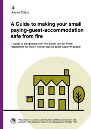 Guide to making your small paying-guest-accommodation safe from fire