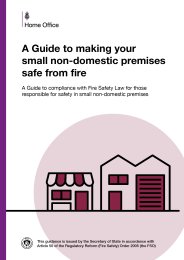 Guide to making your small non-domestic premises safe from fire