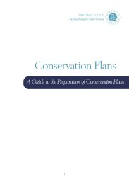 Conservation plans - a guide to the preparation of conservation plans