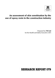 Assessment of skin sensitisation by the use of epoxy resin in the construction industry