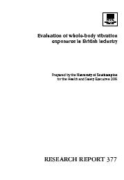 Evaluation of whole-body vibration exposures in British industry
