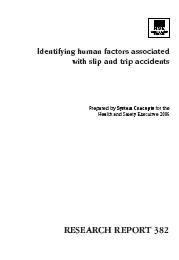 Identifying human factors associated with slip and trip accidents