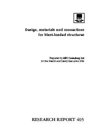 Design, materials and connections for blast-loaded structures