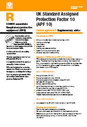 UK Standard Assigned Protection Factor 10 (APF 10)