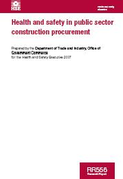 Health and safety in public sector construction procurement