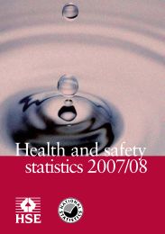 Health and safety statistics 2007/08