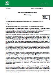 Horizon scanning short report - solar energy