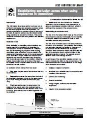 Establishing exclusion zones when using explosives in demolition