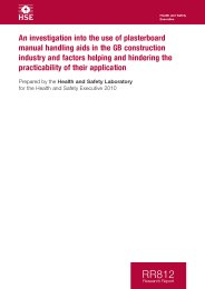 An investigation into the use of plasterboard manual handling aids in the GB construction industry and factors helping and hindering the practicability of their application