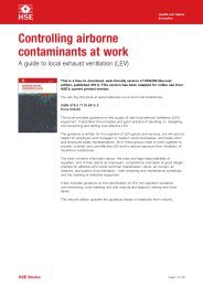 Controlling airborne contaminants at work. A guide to local exhaust ventilation (LEV). 2nd edition