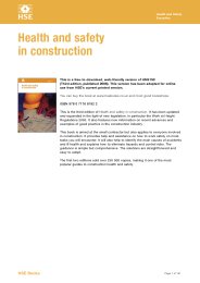Health and safety in construction. 3rd edition