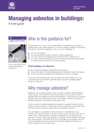 Managing asbestos in buildings: a brief guide