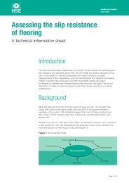 Assessing the slip resistance of flooring. A technical information sheet