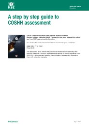 Step by step guide to COSHH assessment. 2nd edition