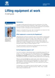 Lifting equipment at work - a brief guide