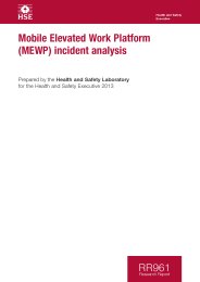 Mobile Elevated Work Platform (MEWP) incident analysis