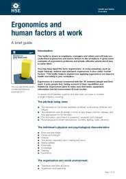 Ergonomics and human factors at work. A brief guide
