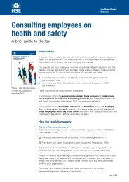 Consulting employees on health and safety - a brief guide to the law