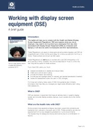 Working with display screen equipment (DSE). A brief guide