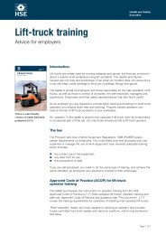 Lift-truck training. Advice for employers