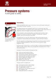 Pressure systems. A brief guide to safety