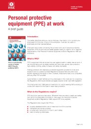 Personal protective equipment (PPE) at work. A brief guide