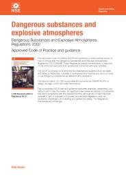 Dangerous substances and explosive atmospheres. Dangerous substances and explosive atmospheres regulations 2002. Approved Code of Practice and guidance. 2nd edition