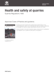 Health and safety at quarries. Quarries regulations 1999. Approved code of practice and guidance. 2nd edition