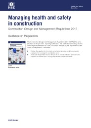 Managing health and safety in construction. Construction (Design and Management) Regulations 2015. Guidance on regulations