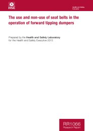 The use and non-use of seat belts in the operation of forward tipping dumpers