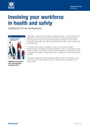 Involving your workforce in health and safety. Guidance for all workplaces