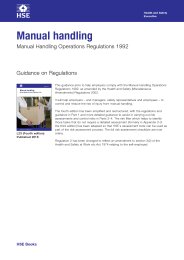 Manual handling. Manual handling operations regulations 1992. Guidance on regulations. 4th edition