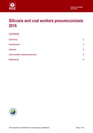 Silicosis and coal workers pneumoconiosis 2016