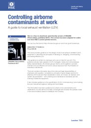 Controlling airborne contaminants at work. A guide to local exhaust ventilation (LEV). 3rd edition