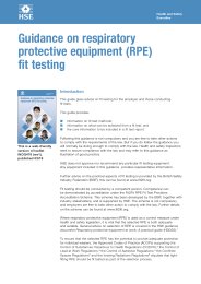 Guidance on respiratory protective equipment (RPE) fit testing