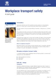 Workplace transport safety - a brief guide