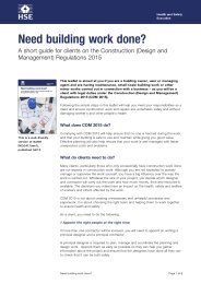Need building work done? A short guide for clients on the Construction (Design and Management) Regulations 2015