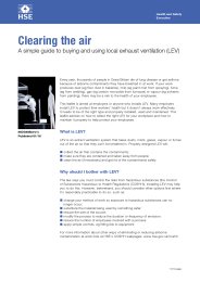 Clearing the air - a simple guide to buying and using local exhaust ventilation (LEV)