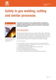 Safety in gas welding, cutting and similar processes