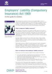 Employers' Liability (Compulsory Insurance) Act 1969. A brief guide for workers