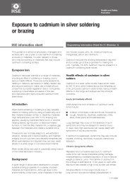 Exposure to cadmium in silver soldering or brazing. Revision 1