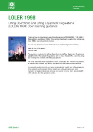 LOLER 1998. Lifting Operations and Lifting Equipment Regulations (LOLER) 1998: open learning guidance