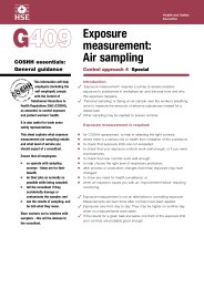 Exposure measurement: air sampling