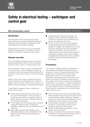Safety in electrical testing - switchgear and control gear