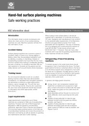 Hand-fed surface planing machines - safe working practices. Revision 2